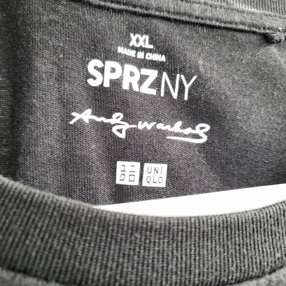 SPRZ NY x Andy Warhol Black Multicolored Dollar Sign Graphic T-shirt Men's XXL - Picture 3 of 5